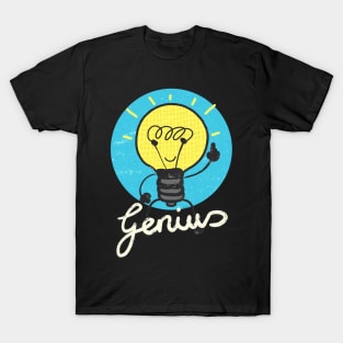 Vintage Light Bulb Genius Inventor Smart Science T-Shirt